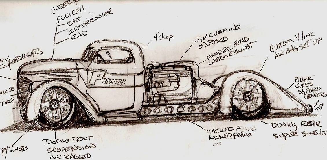 Rat Rod Drawing At Getdrawings Free Download