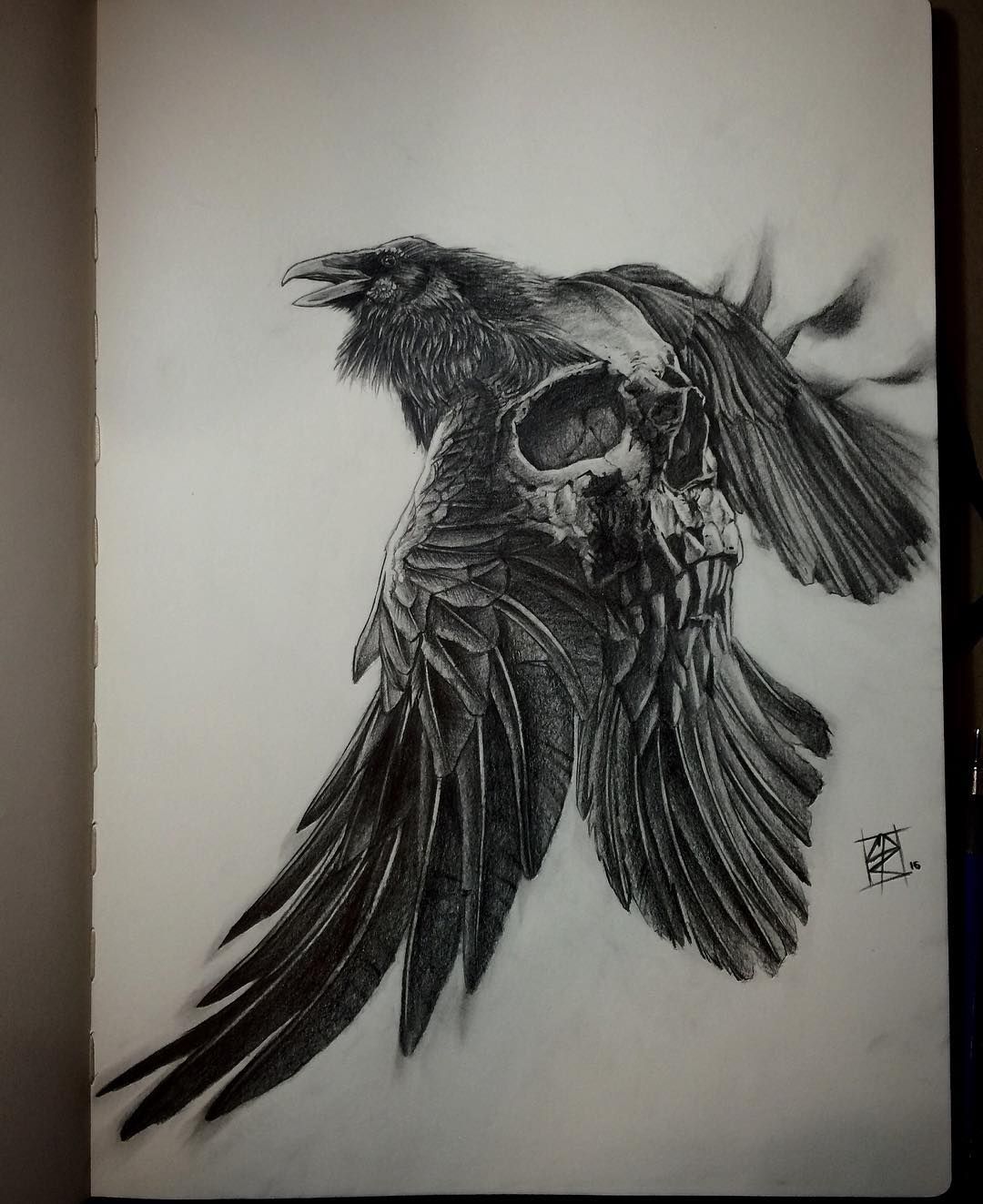 Raven Pencil Drawing At Getdrawings Free Download