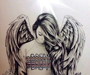 realistic angel drawing