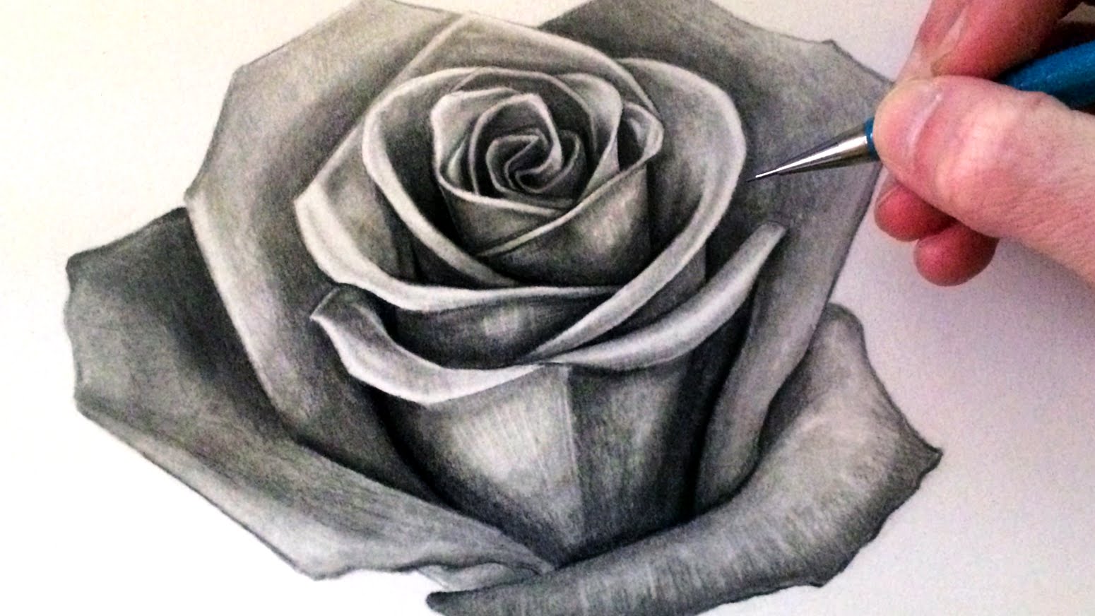 Unique Realistic Sketch Rose Drawing with simple drawing