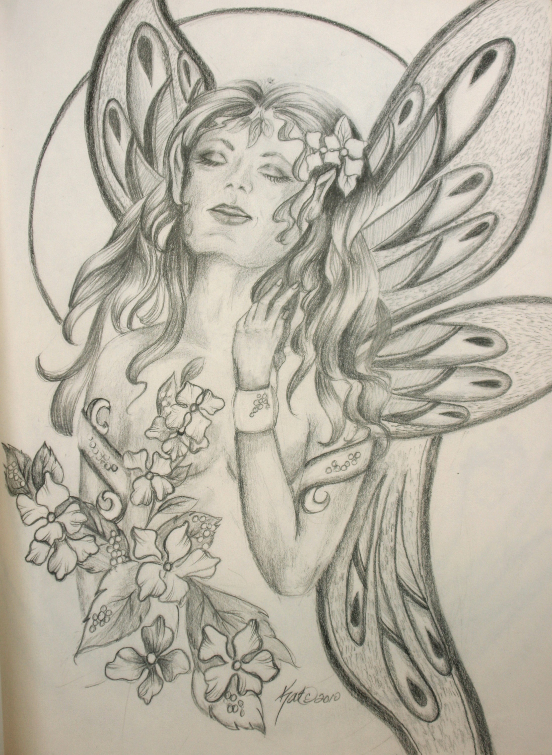 Realistic Fairy Drawing at GetDrawings Free download
