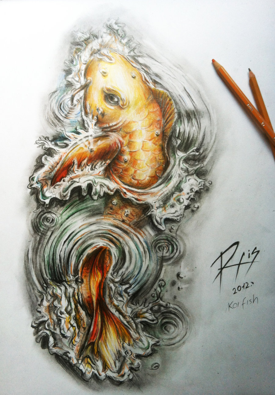 How To Draw A Realistic Koi Fish imgzit