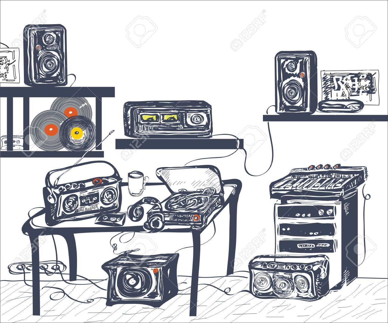 Recording Studio Drawing at GetDrawings Free download