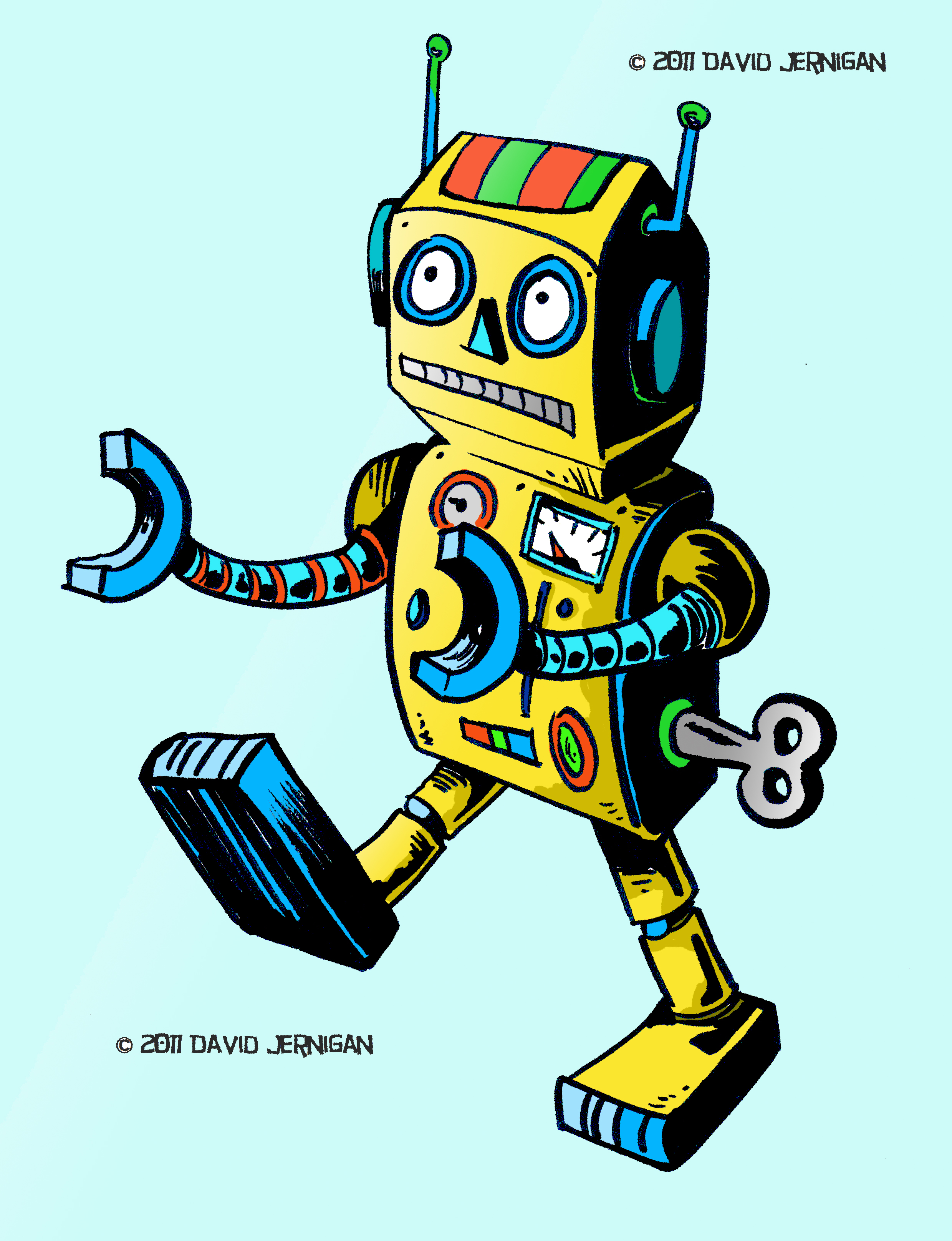 Retro Robot Drawing at GetDrawings Free download