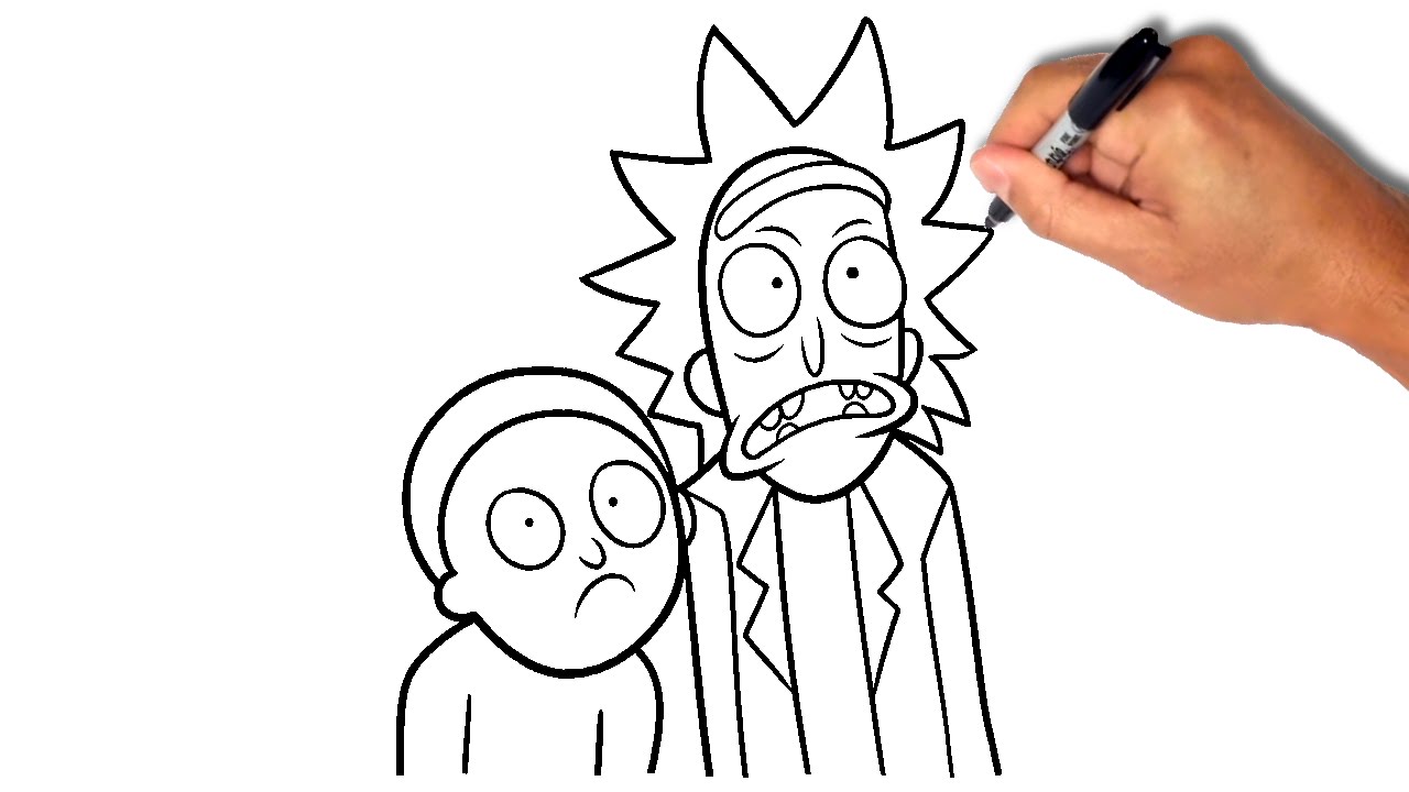 Rick And Morty Drawing Easy Rick And Morty Drawing At Getdrawings