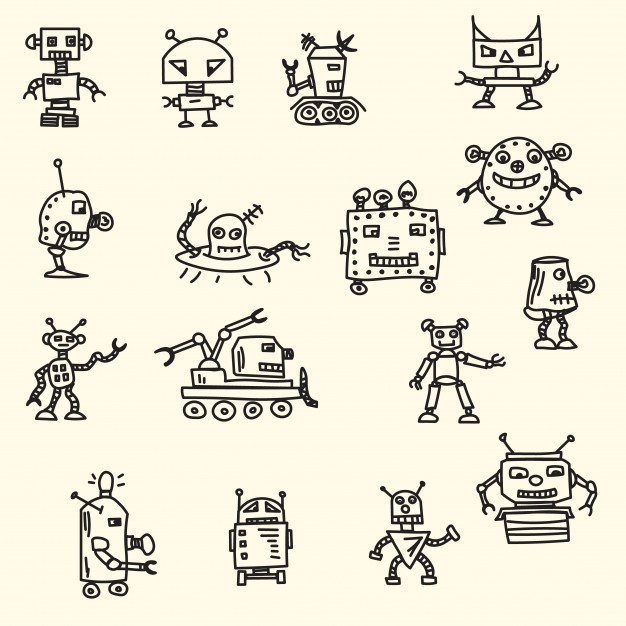 Robots Drawing at GetDrawings | Free download