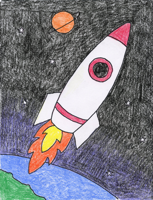 Rocket Drawing at GetDrawings | Free download