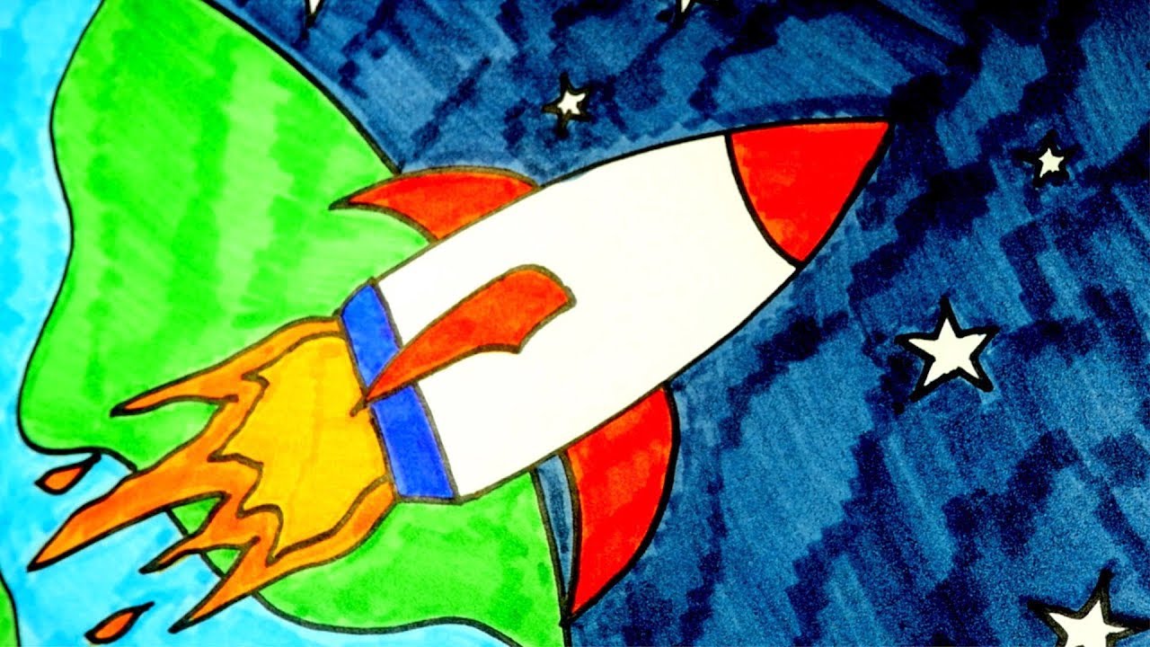 Rocket Drawing For Kids at GetDrawings | Free download