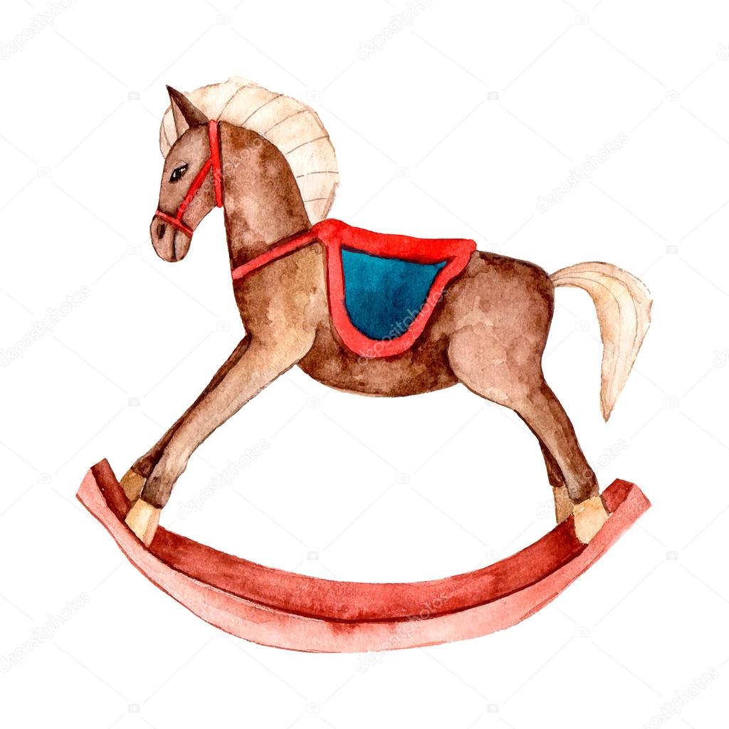 Деревянная лошадка-качалка для детей рисунки