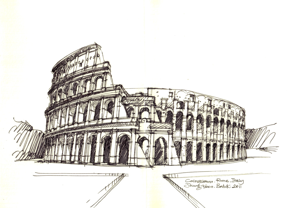 Rome Colosseum Drawing at GetDrawings Free download
