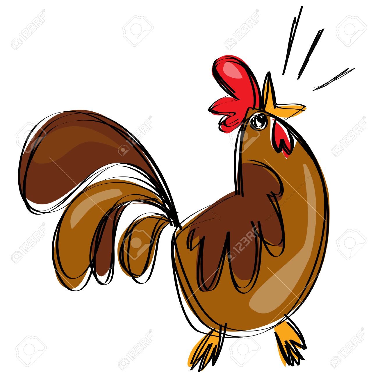 Rooster Cartoon Drawing at GetDrawings | Free download