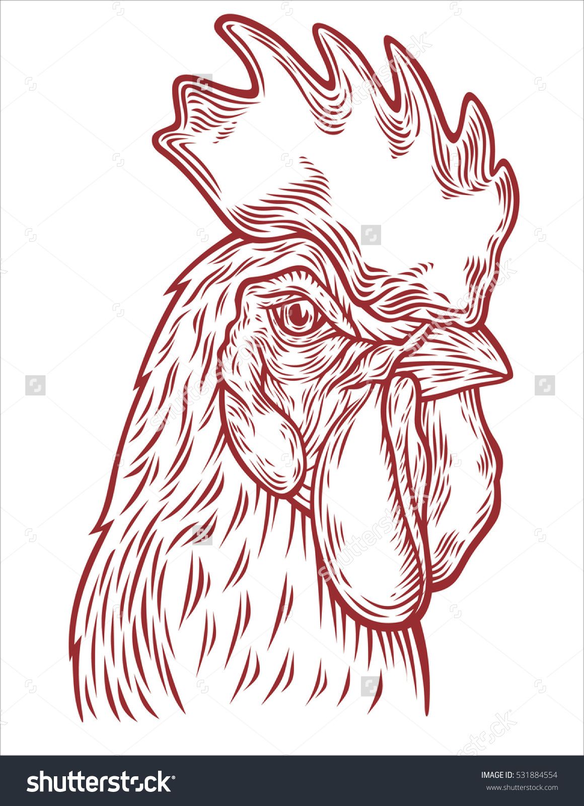 Rooster Head Drawing at GetDrawings Free download