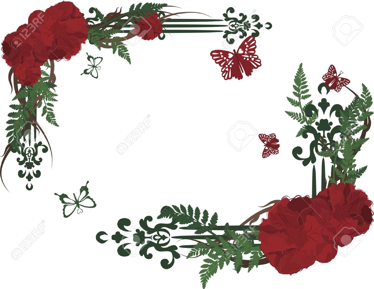 Rose Border Drawing at GetDrawings | Free download