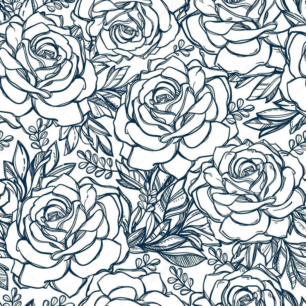 Rose Pattern Drawing at GetDrawings Free download