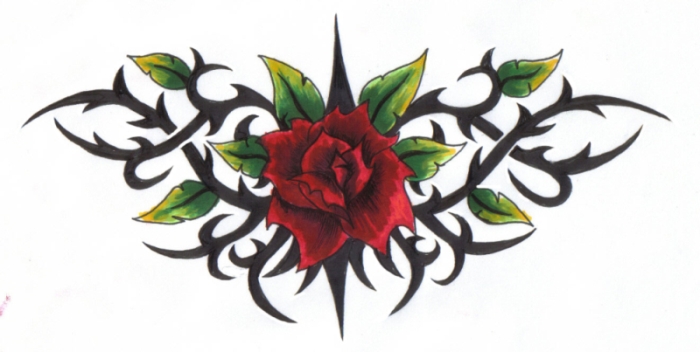 Rose With Thorns Drawing at GetDrawings | Free download