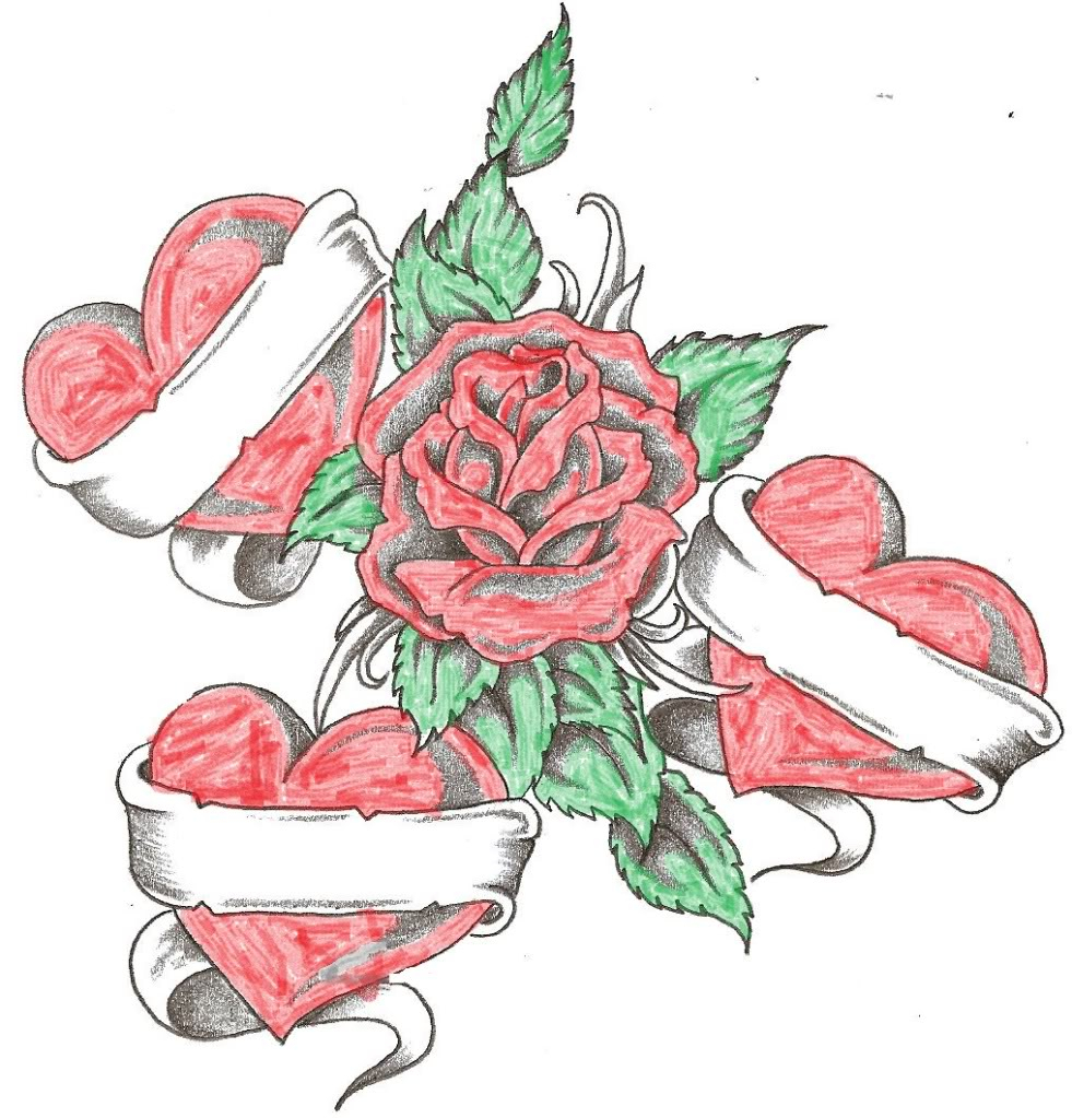 Roses And Hearts Drawing at GetDrawings Free download