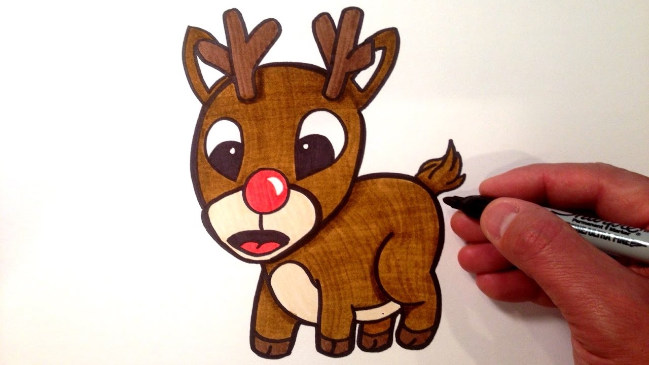 Rudolph Cartoon Drawing at GetDrawings | Free download