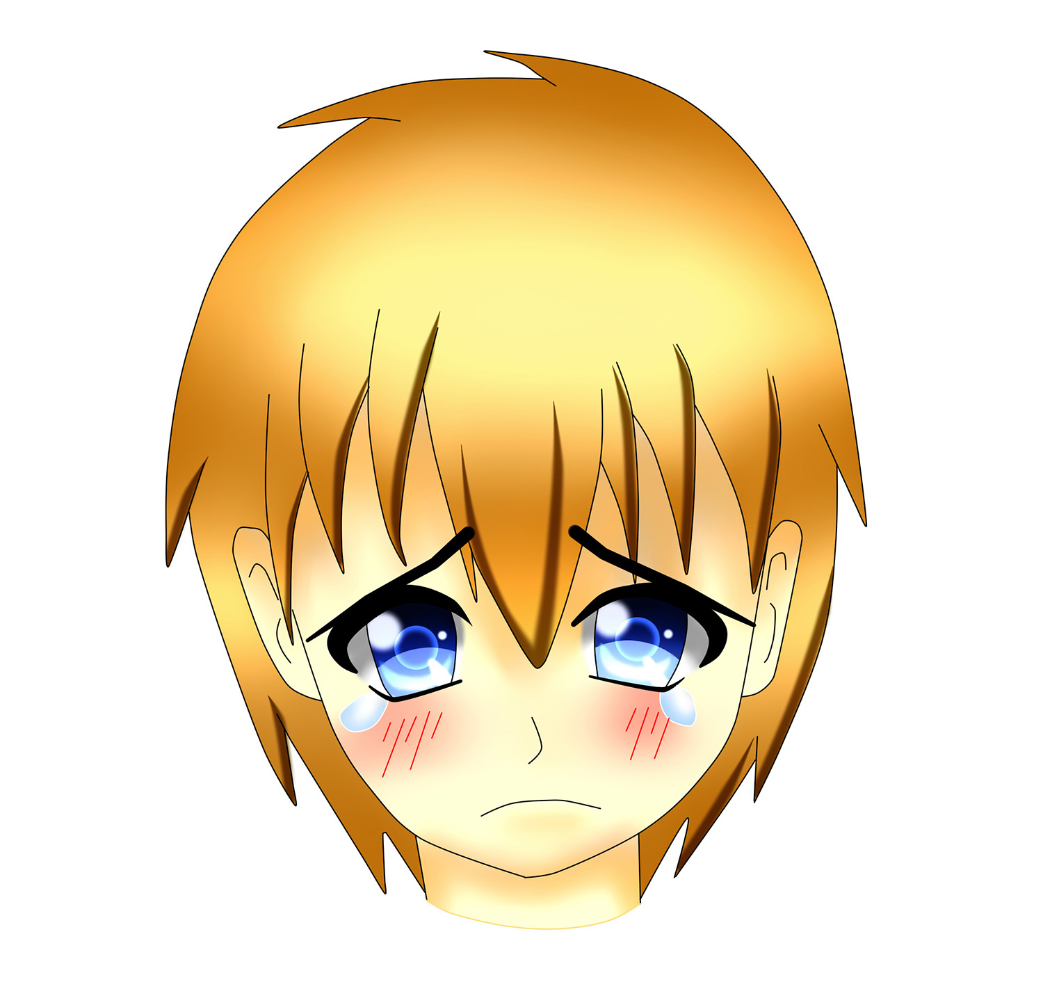 Anime Sad Face Drawing - Week Up