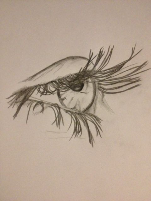 depress eye sketch pencil