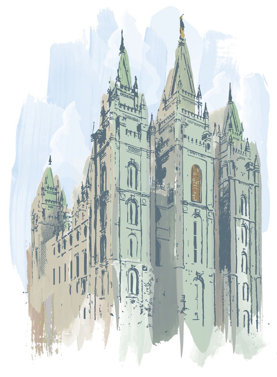 Salt Lake Temple Drawing at GetDrawings Free download