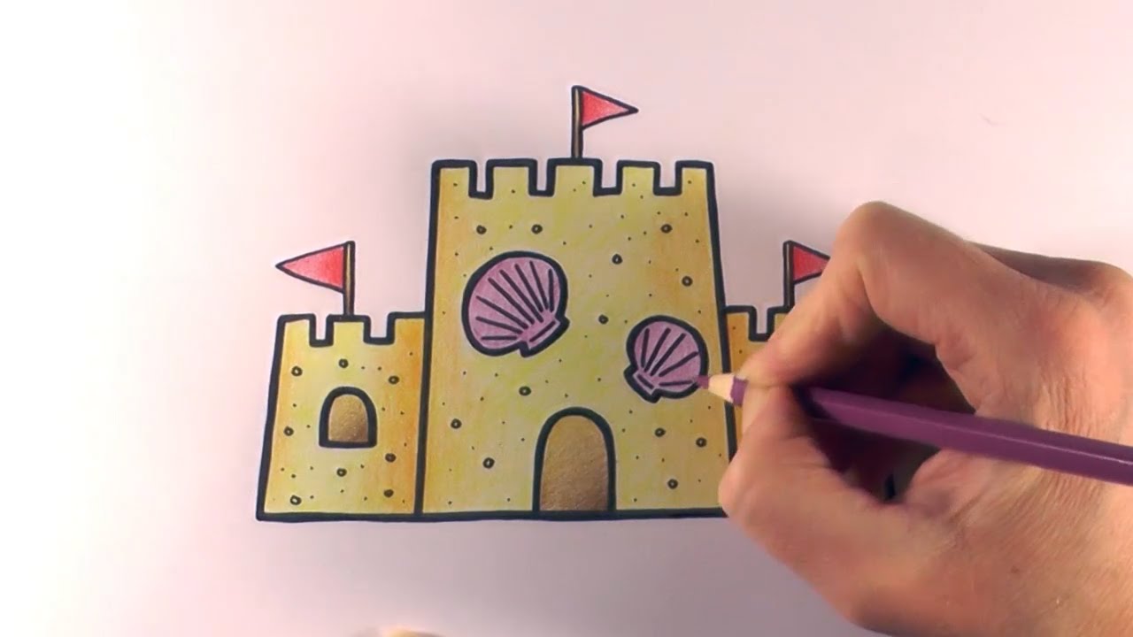 Featured image of post Cartoon Sand Castle Drawing