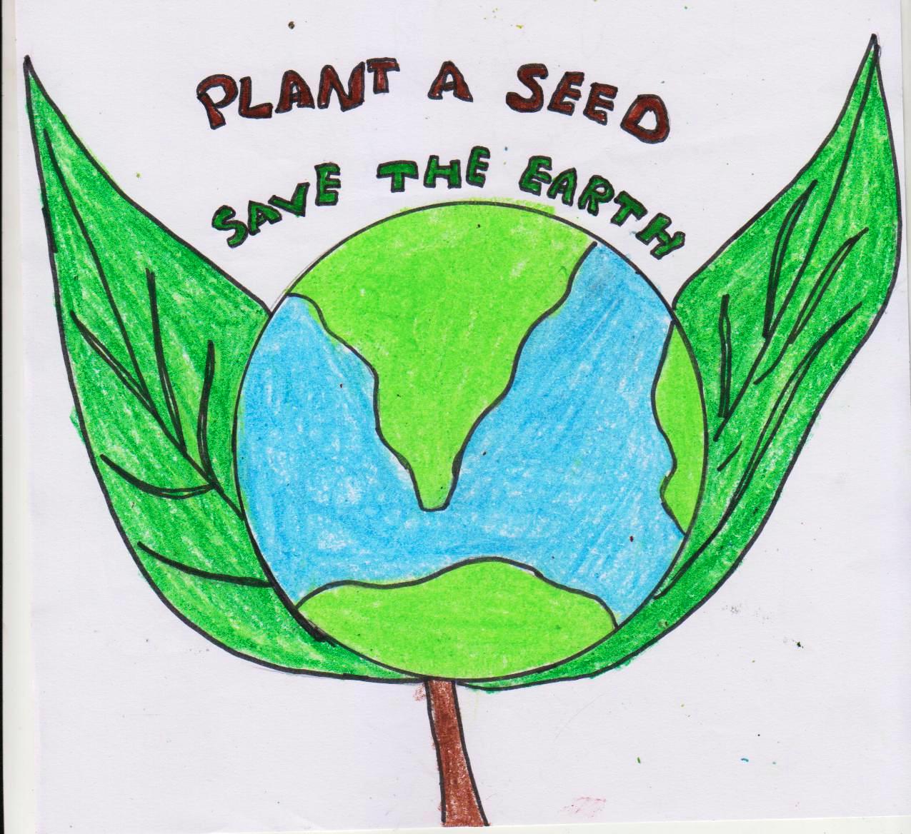 Save The Planet Earth Drawing Easy