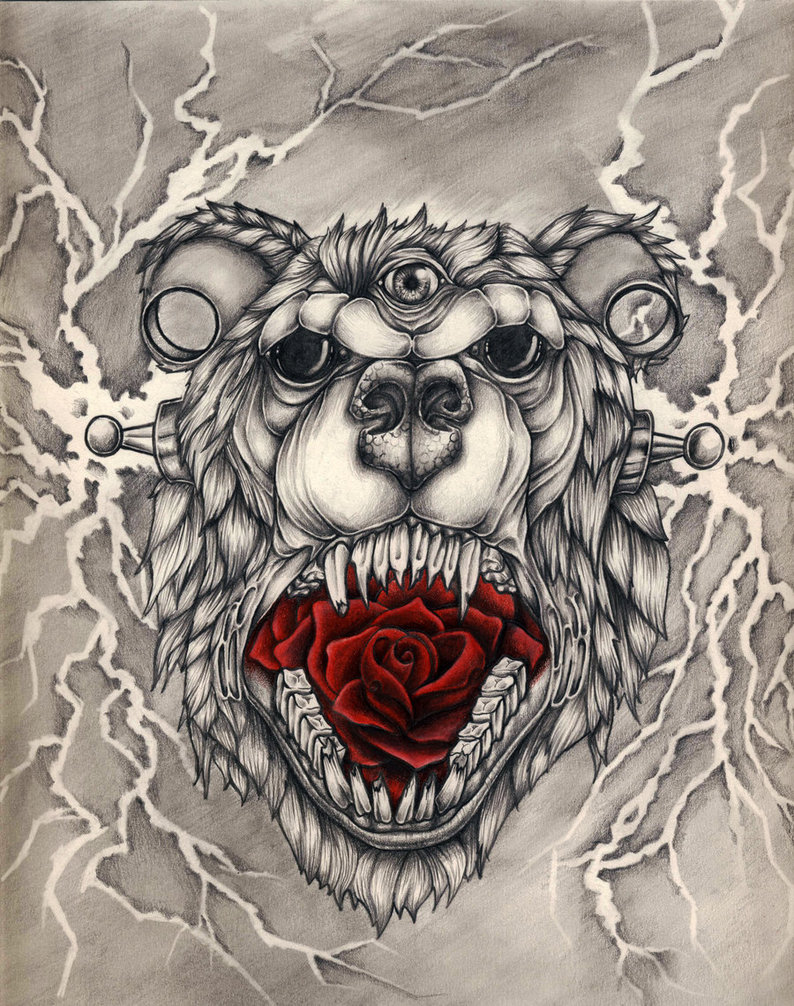 Scary Bear Drawing at GetDrawings Free download