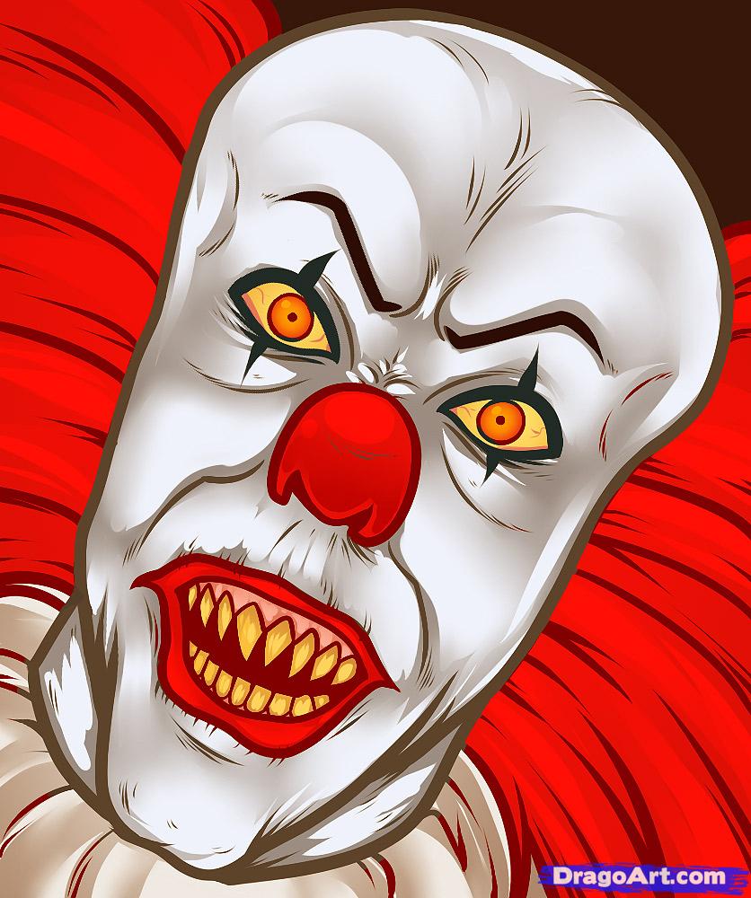 Scary Clown Drawing at GetDrawings Free download
