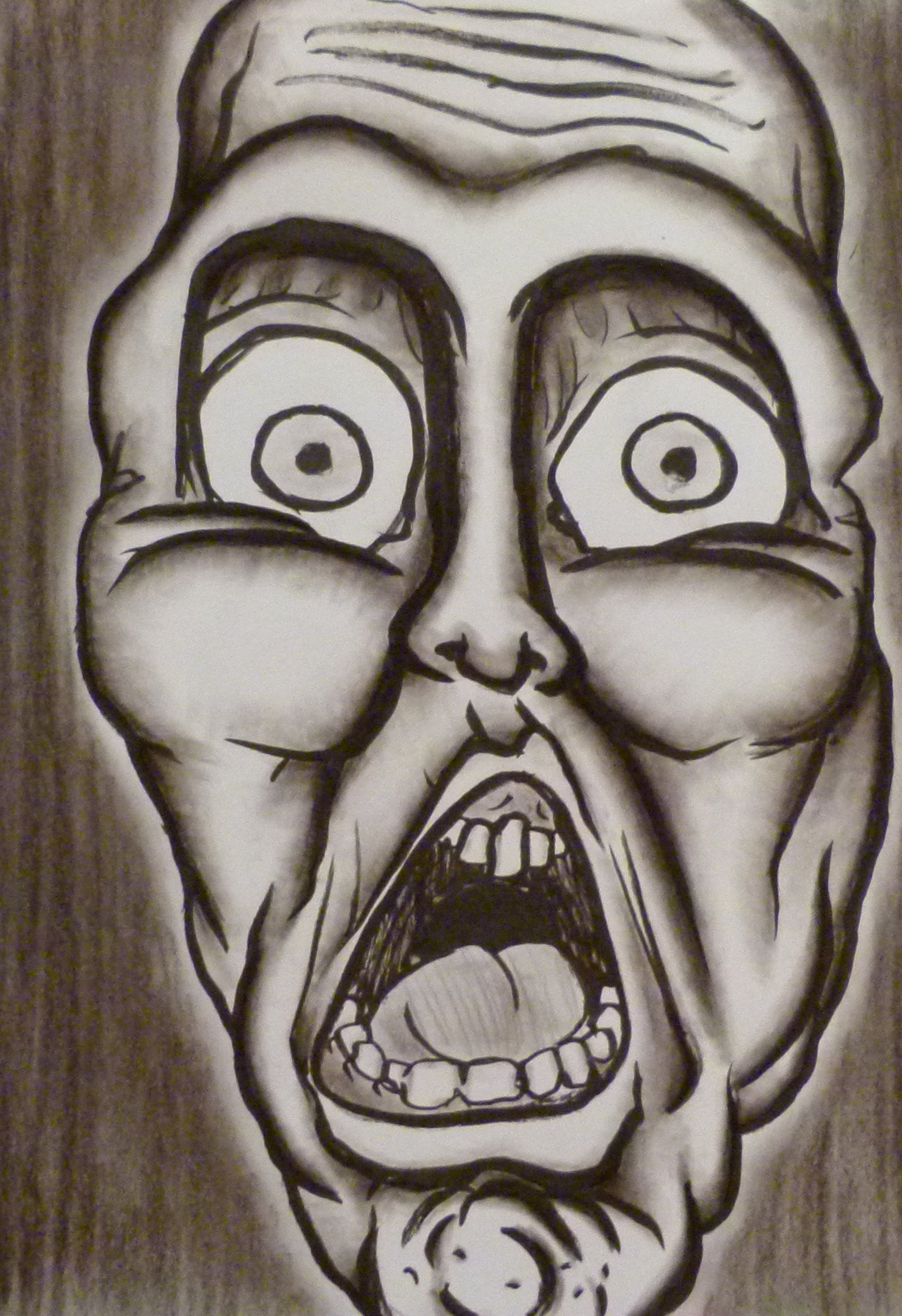 Scary Face Drawing at GetDrawings Free download