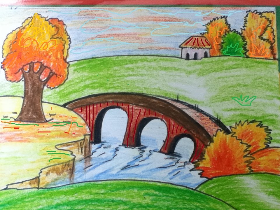 Simple Scenery Drawing Pencil For Kids : Easy pencil shading scenery