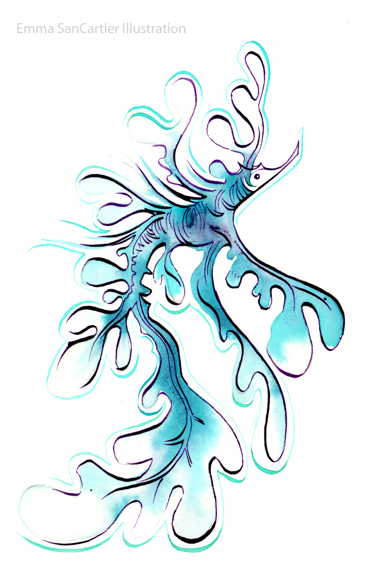 Sea Dragon Drawing at GetDrawings | Free download