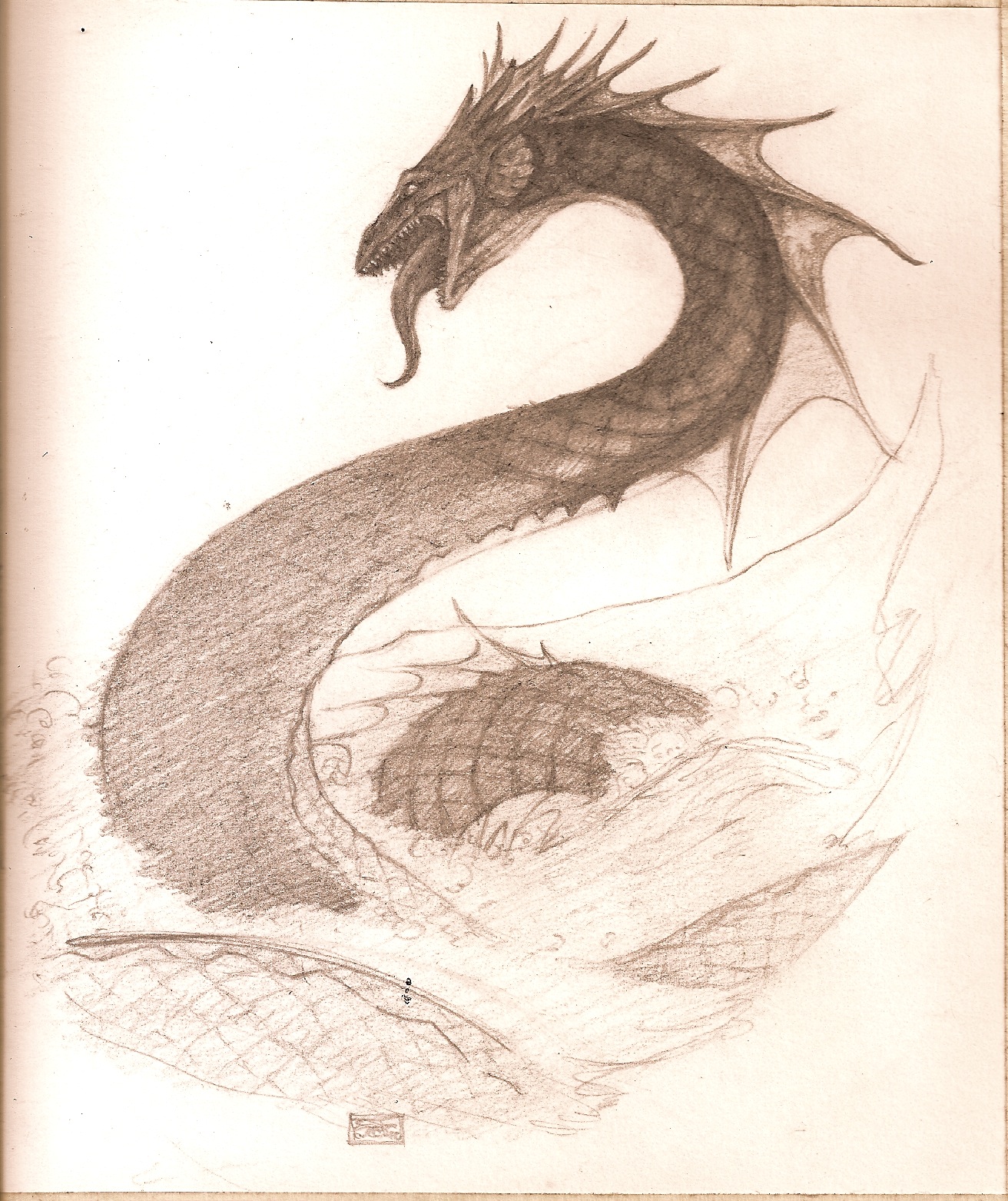 Sea Serpent Drawing at GetDrawings Free download