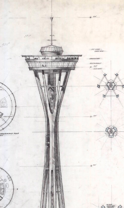 Seattle Space Needle Drawing at GetDrawings | Free download