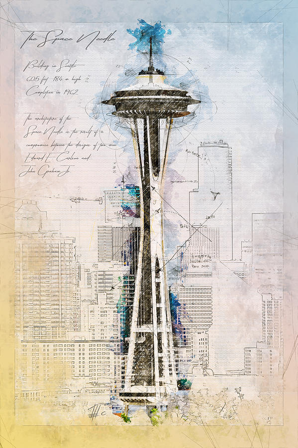 Seattle Space Needle Drawing at GetDrawings | Free download