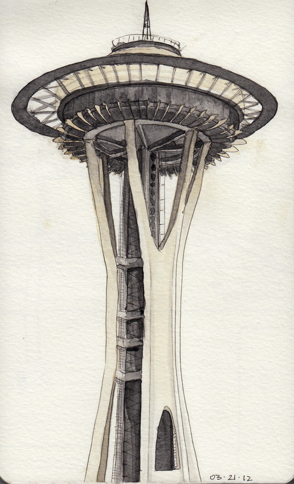 Seattle Space Needle Drawing at GetDrawings Free download