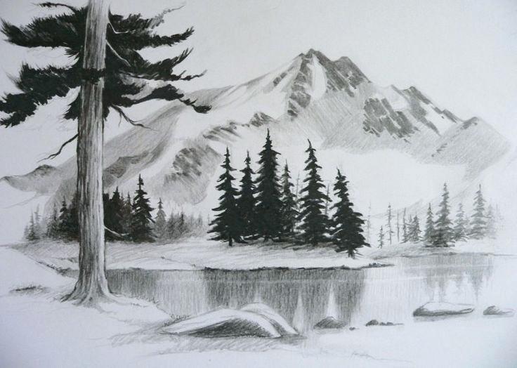 Shaded Landscape Drawing at GetDrawings | Free download