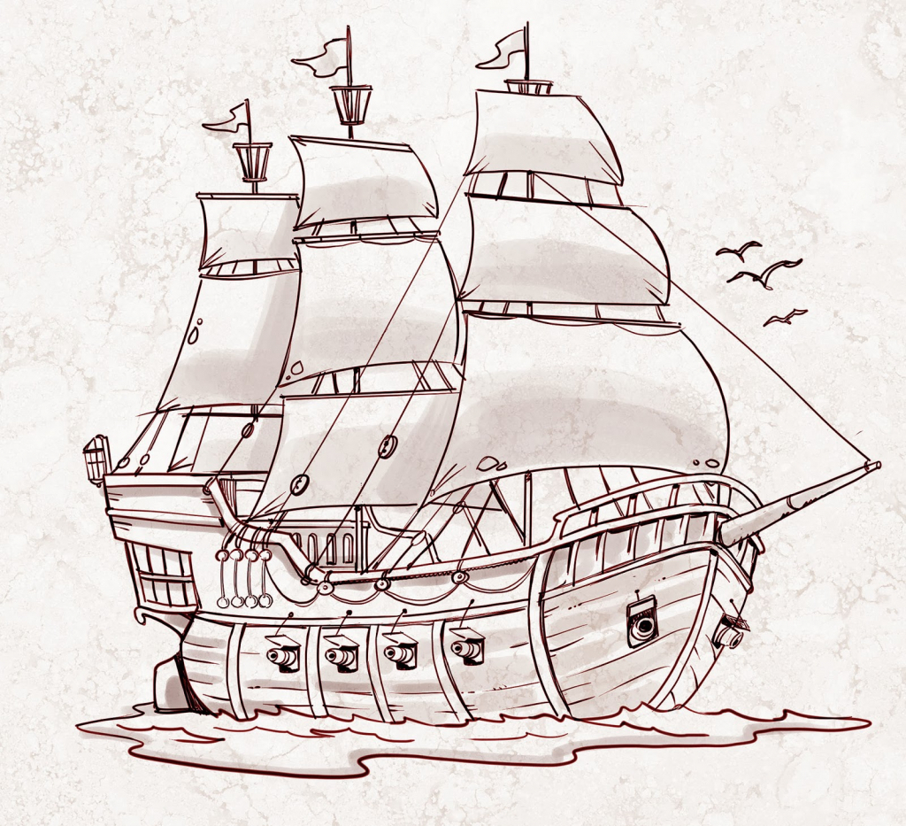 Ship Drawing Step By Step at GetDrawings Free download