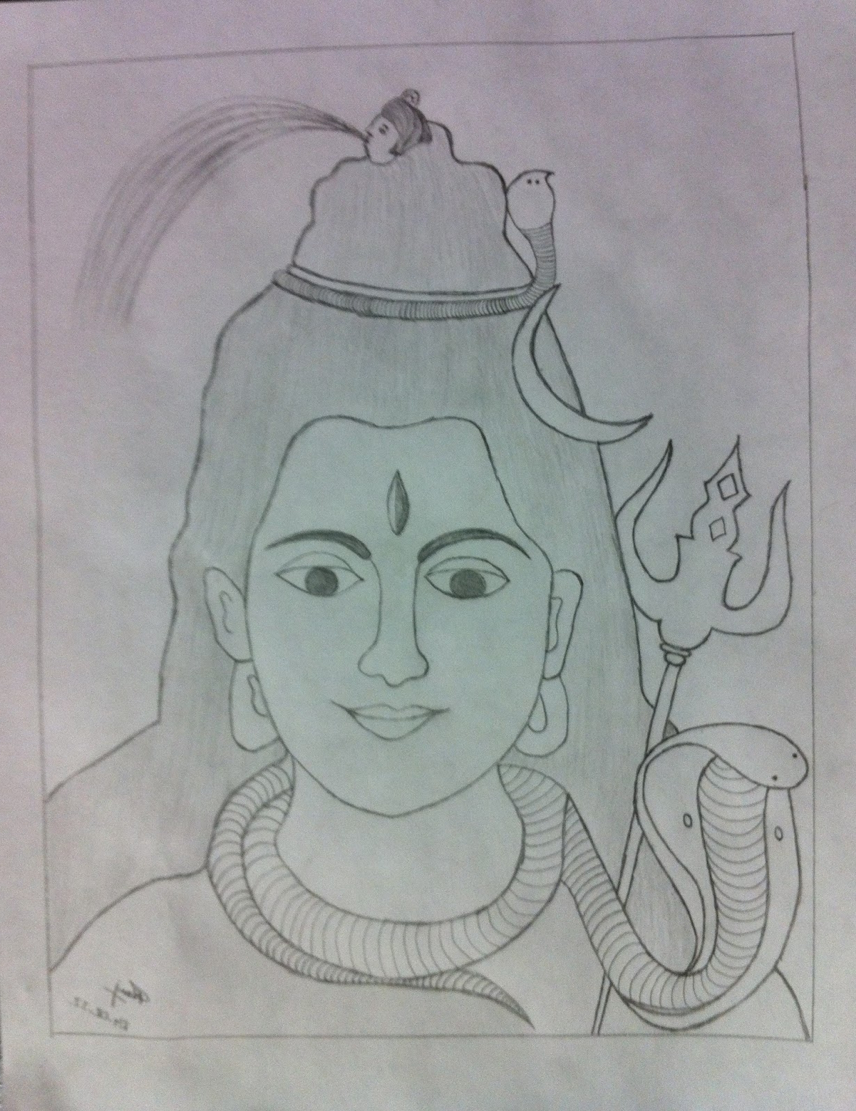 Shiva Drawing at GetDrawings | Free download