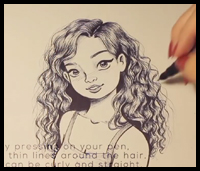 Short Curly Hair Drawing At Getdrawings Com Free For