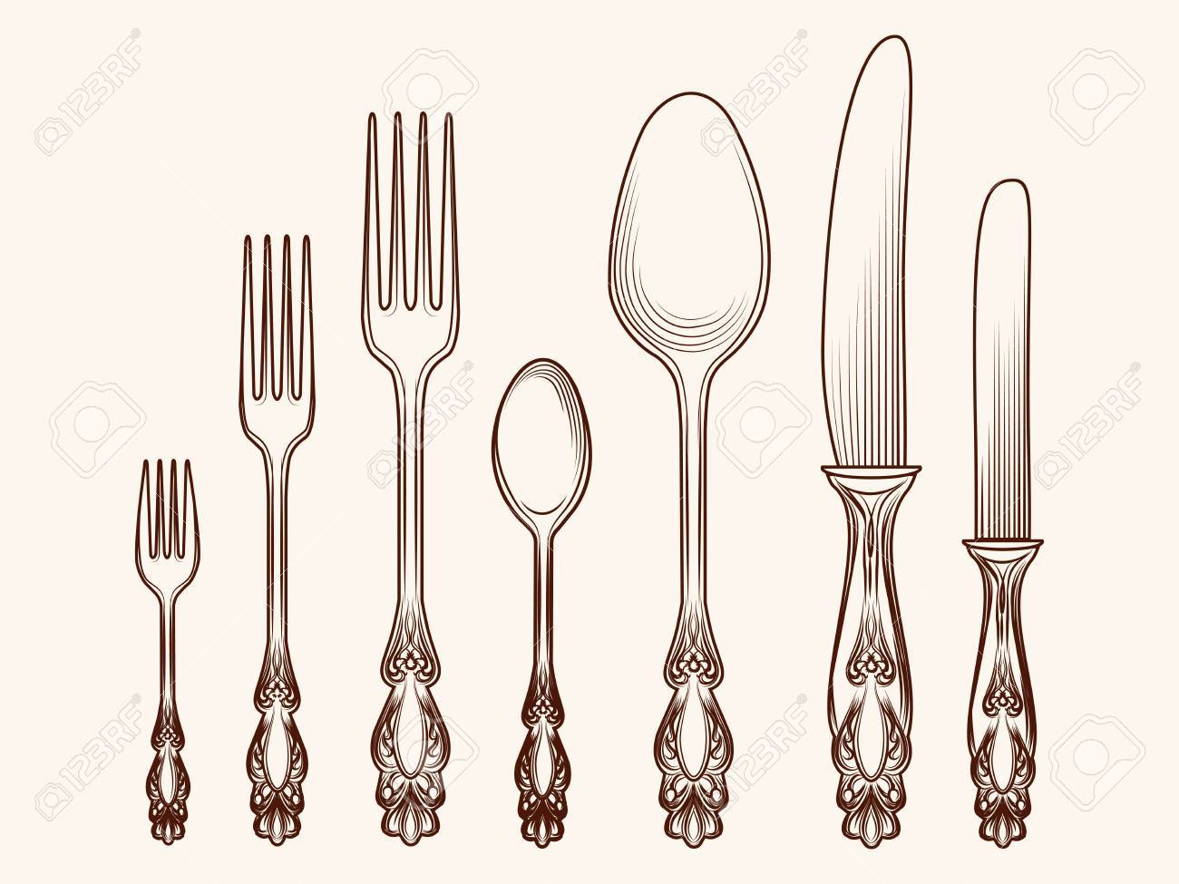 Silverware Drawing at GetDrawings Free download