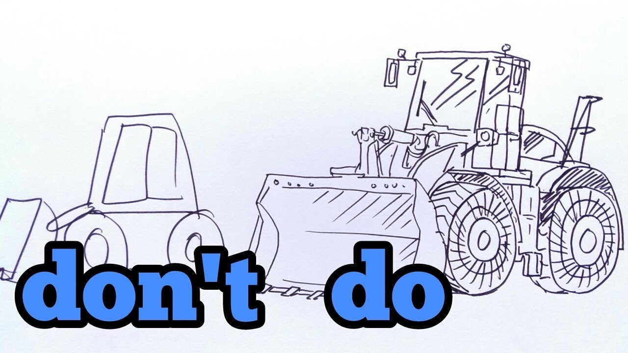 Simple Bulldozer Drawing at GetDrawings | Free download