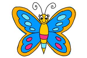 Featured image of post Simple Butterfly Drawings With Color Easy