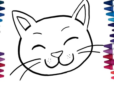 Kids Easy Simple Cat Face Drawing - focistalany