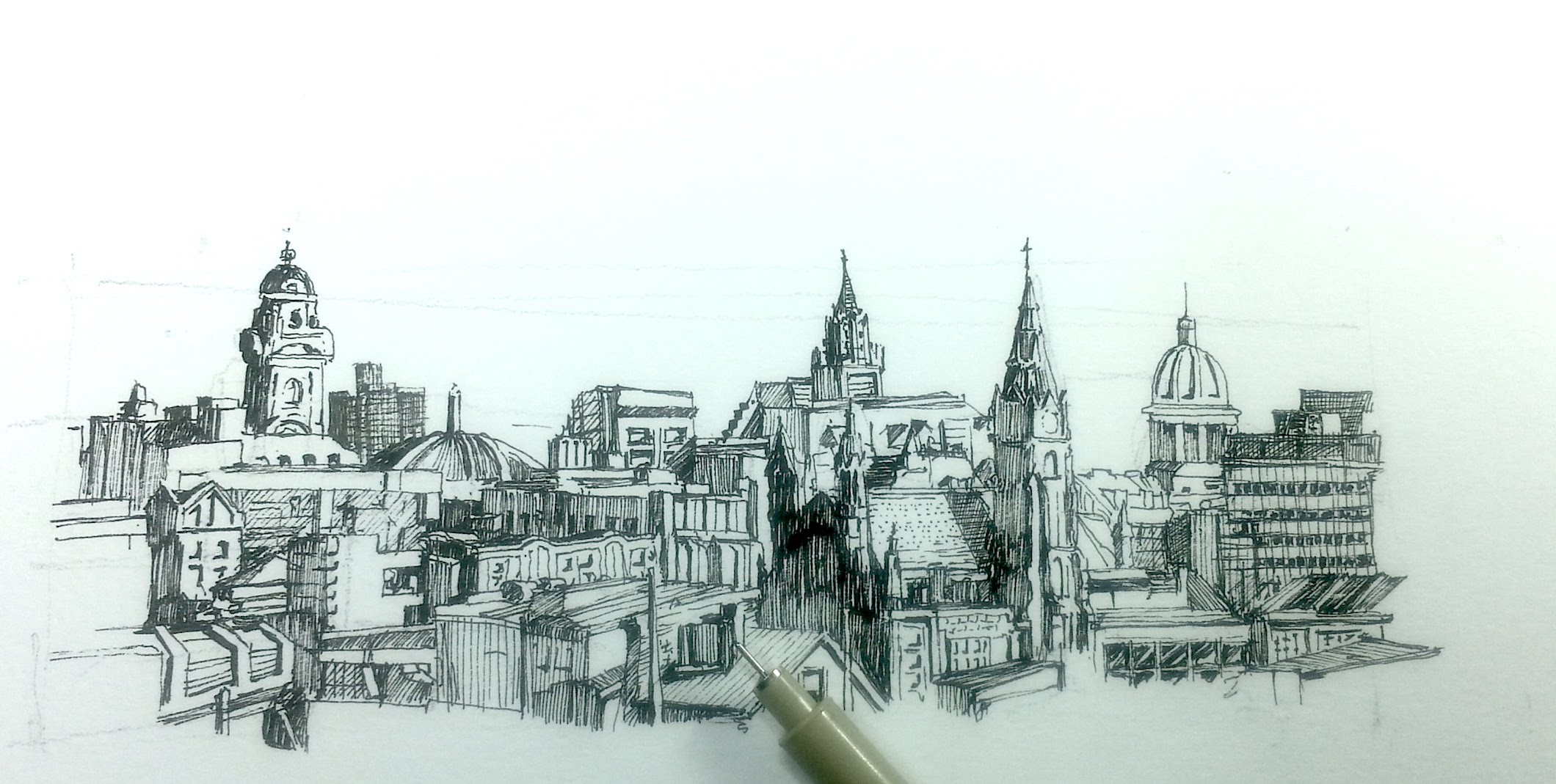 Simple Cityscape Drawing at GetDrawings Free download