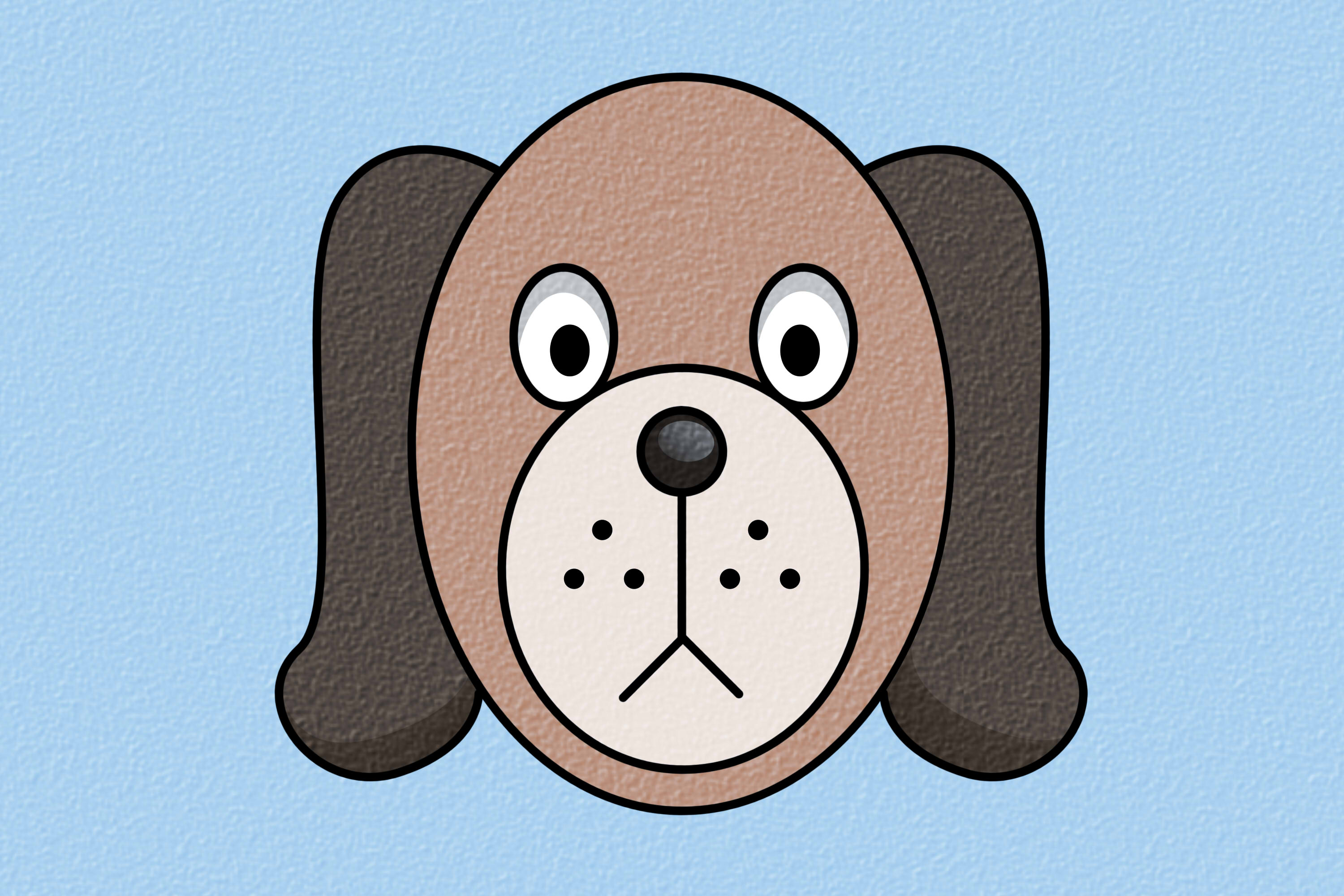 Simple Dog Face Drawing at GetDrawings | Free download