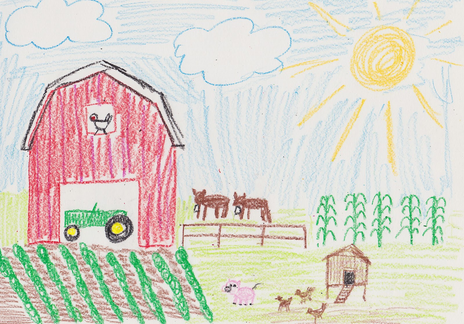 Simple Farm Drawing at GetDrawings Free download