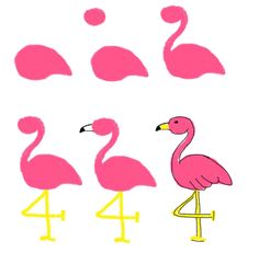 simple flamingo painting easy