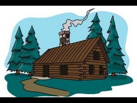 Simple Log Cabin Drawing at GetDrawings | Free download