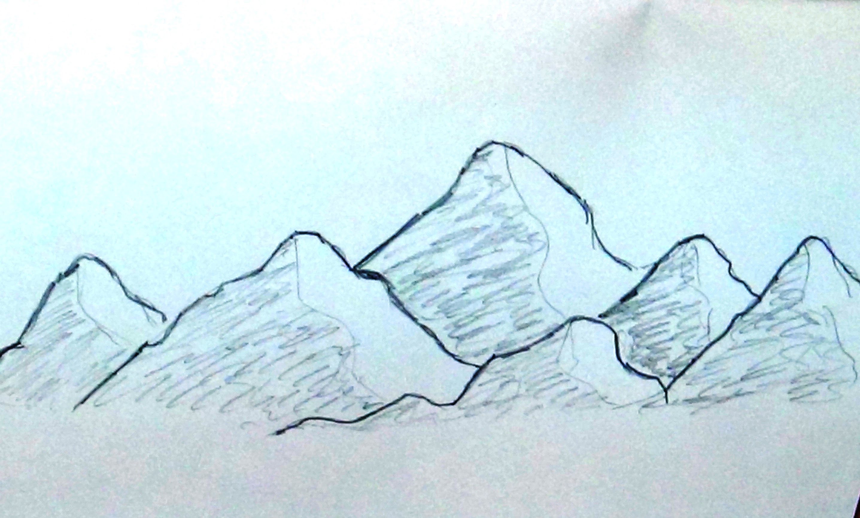 simple mountain range drawing