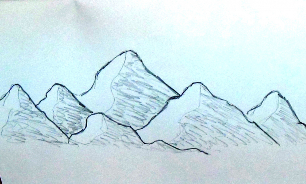 Simple Mountain Drawing at GetDrawings | Free download